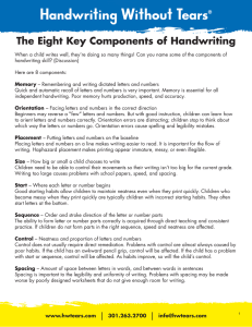 The Eight Key Components of Handwriting