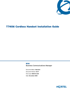 T7406 Cordless Handset Installation Guide