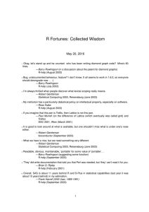 R Fortunes: Collected Wisdom