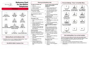 Generic Phone Quick Ref. Card