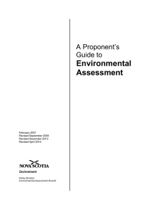 Environmental Assessment - Government of Nova Scotia