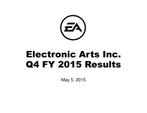 Electronic Arts Inc. Q4 FY 2015 Results