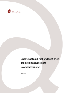 Update of fossil fuel and CO2 price projection