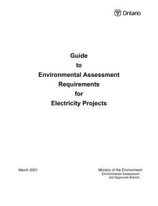 Guide to Environmental Assessment for Electricity Projects