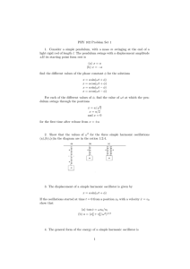 PHY 102 Problem Set 1 1. Consider a simple