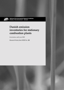 Danish emission inventories for stationary combustion plants