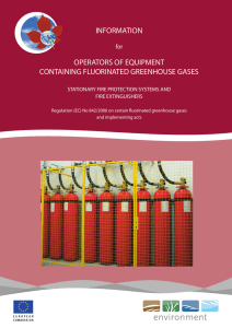 Stationary fire protection systems and fire extinguishers