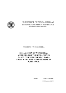 evaluation of numerical methods for turbomachines based on