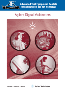 Agilent Digital Multimeters - Advanced Test Equipment Rentals