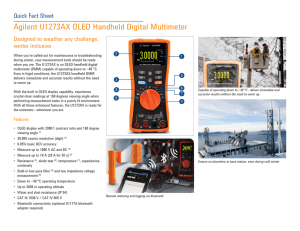 Agilent U1273AX OLED Handheld Digital Multimeter