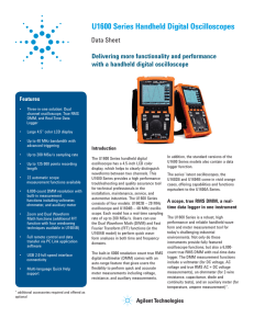 U1600 Series Handheld Digital Oscilloscopes