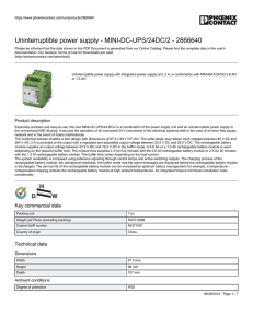 Uninterruptible power supply - MINI-DC-UPS/24DC/2