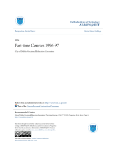 Part-time Courses 1996-97 - ARROW@DIT