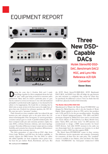 Three New DSD- Capable DACs