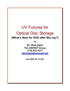 UV Futures for Optical Disc Storage