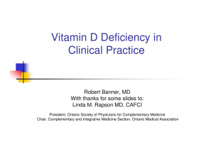 Vitamin D Deficiency in Clinical Practice