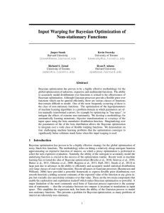 Input Warping for Bayesian Optimization of Non