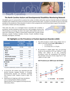 The North Carolina Autism and Developmental Disabilities