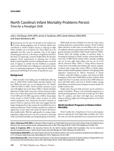 North Carolina`s Infant Mortality Problems Persist: