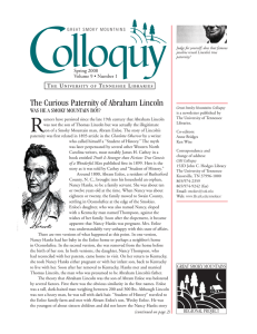 The Curious Paternity of Abraham Lincoln