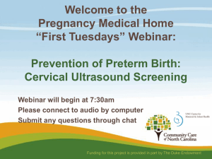 Prevention of Preterm Birth - Community Care of North Carolina