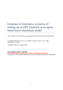 Estimates of alternative scenarios of scaling