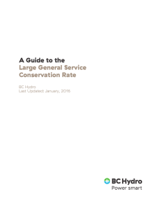 A Guide to the Large General Service Conservation Rate