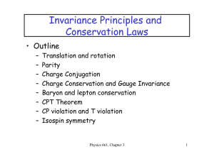 Invariance Principles and Conservation Laws
