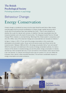 Energy conservation - British Psychological Society