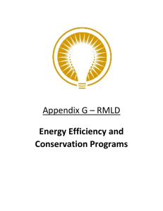 Appendix G – RMLD Energy Efficiency and Conservation Programs