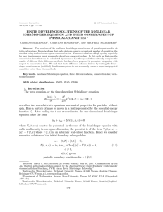Finite Difference Solutions of the Nonlinear