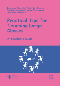 Practical Tips for Teaching Large Classes