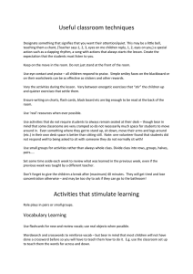 Useful classroom techniques Activities that stimulate learning