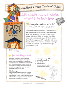 Judy Moody - Cool Math Activities