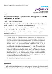 Degree of Branching in Hyperbranched Poly(glycerol-co
