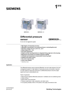 Differential pressure sensor QBM3020 - Center