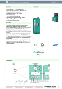 HD2-GTR-4PA PROFIBUS Power Hub, Gateway Module