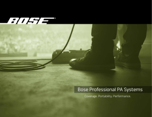 Bose Professional PA Systems