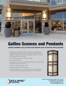 Galileo Sconces and Pendants