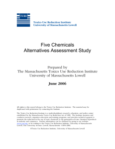 Table of Contents - Toxics Use Reduction Institute