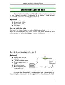Exploration 1: Light the bulb