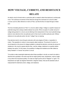 HOW VOLTAGE, CURRENT, AND RESISTANCE RELATE