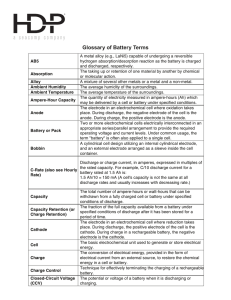 Glossary of Battery Terms