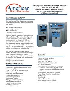 Single-phase Automatic Battery Chargers