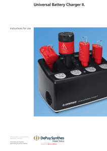 Universal Battery Charger II – Instructions for Use