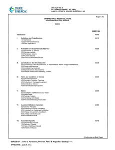 General Rules and Regulations Governing Electric