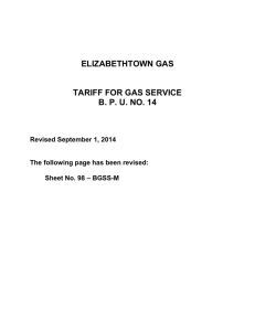 ELIZABETHTOWN GAS COMPANY