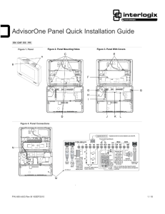 AdvisorOne Panel Quick Installation Guide