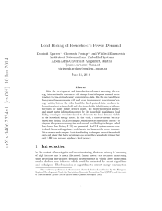 Load Hiding of Household`s Power Demand