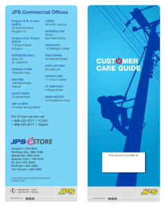 JPS Welcome Brochure - Jamaica Public Service Company